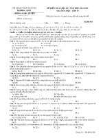 Đề kiểm tra giữa học kì 1 môn Hóa học lớp 10 năm 2021-2022 - Trường THPT Lương Ngọc Quyến