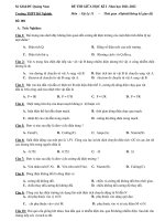 Đề kiểm tra giữa học kì 1 môn Vật lí lớp 11 năm 2021-2022 có đáp án - Trường THPT Hồ Nghinh