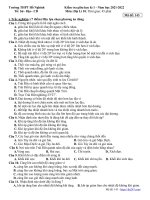 Đề kiểm tra giữa học kì 1 môn Địa lí lớp 10 năm 2021-2022 - Trường THPT Hồ Nghinh