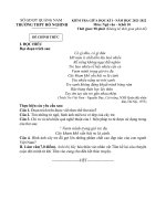 Đề kiểm tra giữa học kì 1 môn Ngữ văn lớp 10 năm 2021-2022 có đáp án - Trường THPT Hồ Nghinh