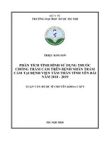 Phân tích tình hình sử dụng thuốc chống trầm cảm trên bệnh nhân trầm cảm tại bệnh viện tâm thần tỉnh yên bái năm 2018 2019 