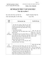 Ke hoach phat trien giao duc Mau So 12 Danh cho SV thuc tap