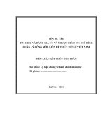 TÌM HIỂU VÀ ĐÁNH GIÁ ƯU VÀ NHƯỢC ĐIỂM CỦA MÔ HÌNH QUẢN LÝ CÔNG MỚI. LIÊN HỆ THỰC TIỄN Ở VIỆT NAM