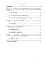 CHIẾN LƯỢC MARKETING QUỐC TẾ CỦA STARBUCKS KHI THÂM NHẬP THỊ TRƯỜNG VIỆT NAM