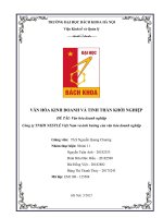 Công ty TNHH NESTLÉ Việt Nam và ảnh hưởng của văn hóa doanh nghiệp