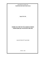 Nghiên cứu thiết kế tối ưu động cơ servo không đồng bộ 3 pha rotor lồng sóc 
