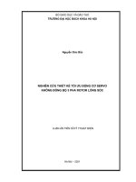 Nghiên cứu thiết kế tối ưu động cơ servo không đồng bộ 3 pha rotor lồng sóc 
