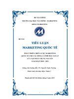 PHÁT TRIỂN CHIẾN LƯỢC MARKETING QUỐC TẾ CHO CÁC DÒNG CÀ PHÊ HOÀ TAN G7 CỦA TẬP ĐOÀN TRUNG NGUYÊN GIAI ĐOẠN 2018 - 2022