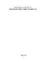 BUỔI THẢO LUẬN THỨ TƯ môn dsu 2