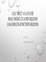 Slide thuyết trình cấu tạo và cơ chế hoạt động của pin silicon