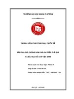 BÁN PHÁ GIÁ, CHỐNG BÁN PHÁ GIÁ TRÊN THẾ GIỚI VÀ BÀI HỌC ĐỐI VỚI VIỆT NAM