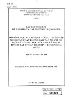 Mô hình học tập tự định hướng   giải pháp nâng cao chất lượng đào tạo ngành cơ điện tử của đại học sư phạm kỹ thuật TP HCM đạt chuẩn kiểm định đông nam á (AUN)