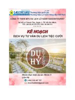 LẬP kế HOẠCH KINH DOANH