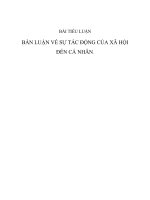 tiểu luận xã hội học đại cương