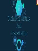 Technical writing and presentation
