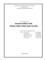 KHUNG PHẲNG THÉP TRONG CÔNG TRÌNH NHÀ THI ĐẤU
