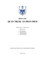 BÁO CÁO QUẢN TRỊ DỰ ÁN PHẦN MỀM