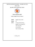 CÔNG NGHỆ LÊN MEN CÔNG NGHỆ SẢN XUẤT MALT 