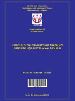 Nghiên cứu chu trình kết hợp tuabin hơi nâng cao hiệu suất nhà máy điện MHD 