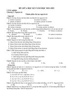 ma trận bảng đặc tả đề cương đề minh họa kiểm tra