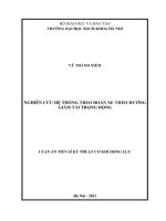 Nghiên cứu hệ thống treo đoàn xe theo hướng giảm tải trọng động 