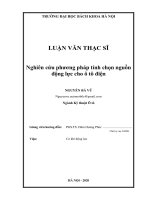Nghiên cứu phương pháp tính chọn nguồn động lực cho ô tô điện 