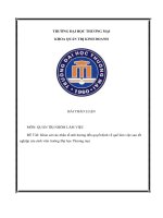 Khảo sát các nhân tố ảnh hưởng đến quyết định về quê làm việc sau tốt nghiệp của sinh viên trường Đại học Thương mại