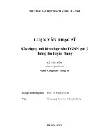 Xây dựng mô hình học sâu fgnn gợi ý thông tin tuyển dụng 