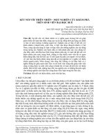 Kết nối với thiên nhiên - một nghiên cứu khám phá trên sinh viên Đại học Huế