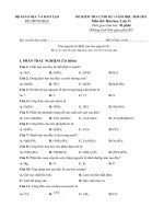 ma trận bảng đặc tả đề cương đề minh họa kiểm tra