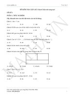 Bộ 5 đề kiểm tra giữa học kì 1 - Sách Chân trời sáng tạo - Toán lớp 2