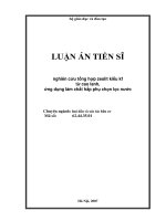 Nghiên cứu tổng hợp zeolit kiểu kf từ cao lanh, ứng dụng làm chất hấp phụ chọn lọc nước 