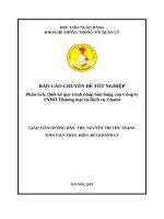 Phân tích, thiết kế quy trình nhập bán hàng của công ty TNHH TMDV chamé