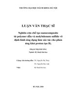 Nghiên cứu chế tạo nanocomposite từ polymer dẫn và molybdenum sulfide vô định hình ứng dụng làm xúc tác cho phản ứng khử proton tạo h2 