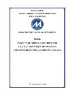 THNN1 PHÂN TÍCH CHIẾN LƯỢC CHIÊU THỊ CÔNG TY SAMSUNG SẢN PHẨM SAMSUNG GALAXY