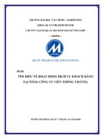 PHÂN TÍCH HOẠT ĐỘNG QUAN HỆ KHÁCH HÀNG CÔNG TY VIETTEL
