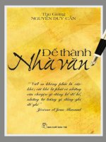 Để thành nhà văn 