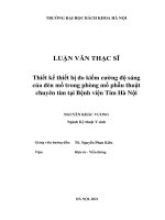 Thiết kế thiết bị đo kiểm cường độ sáng của đèn mổ trong phòng mổ phẫu thuật chuyên tim tại bệnh viện tim hà nội 