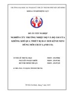 Nghiên cứu trường nhiệt độ và độ ẩm của không khí qua thiết bị bay hơi kênh mini dùng môi chất lạnh CO2