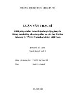 Giải pháp nhằm hoàn thiện hoạt động truyền thông marketing cho sản phẩm xe côn tay exciter tại công ty tnhh yamaha motor việt nam 