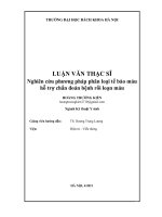 Nghiên cứu phương pháp phân loại tế bào máu hỗ trợ chẩn đoán bệnh rối loạn máu 