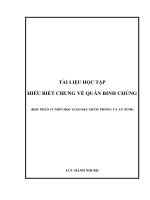 Tài liệu học tập hiểu biết chung về Quân binh chủng (Học phần IV môn học Giáo dục quốc phòng và an ninh)
