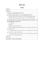 Bài thi hết môn Pháp luật cộng đồng ASEAN. Nêu cấu trúc của thị trường và cơ sở sản xuất thống nhất ASEAN. Phân tích nội dung yếu tố cơ bản tự do di chuyển lao động lành nghề của thị trường và cơ sở sản xuất thống nhất trong Cộng đồng kinh tế ASEAN dưới c