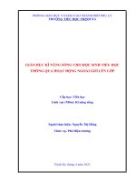 Một số biện pháp rèn kĩ năng sống cho HS tiểu học thông qua hoạt động NGLL