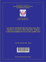 (Luận văn thạc sĩ) xây dựng mô hình liên kết đào tạo giữa trường cao đẳng công thương TP HCM và doanh nghiệp sản xuất giấy  bột giấy 