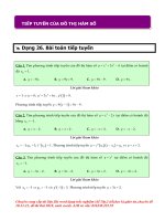 Cau hoi TN mon Toan 12 Chuong I Ham so Tiep tuyen File word co dap an va loi giai chi tiet