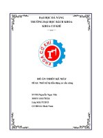 Thiết kế hệ dẫn động cơ cấu nâng