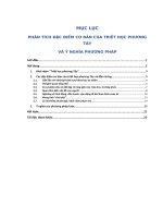 PHÂN TÍCH đặc điểm cơ bản của TRIẾT học PHƯƠNG tây