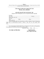 Mẫu đơn đề nghị hỗ trợ chi phí học tập-Công lập