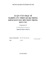 Nghiên cứu thiết kế hệ thống kiểm soát dầu bôi trơn trong máy cnc 